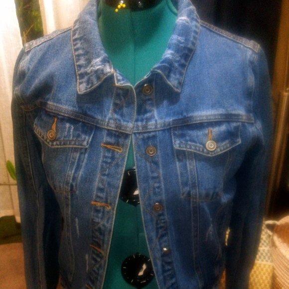 NWT Lunik Embroidered Denim Jacket Sz L - Picture 10 of 13